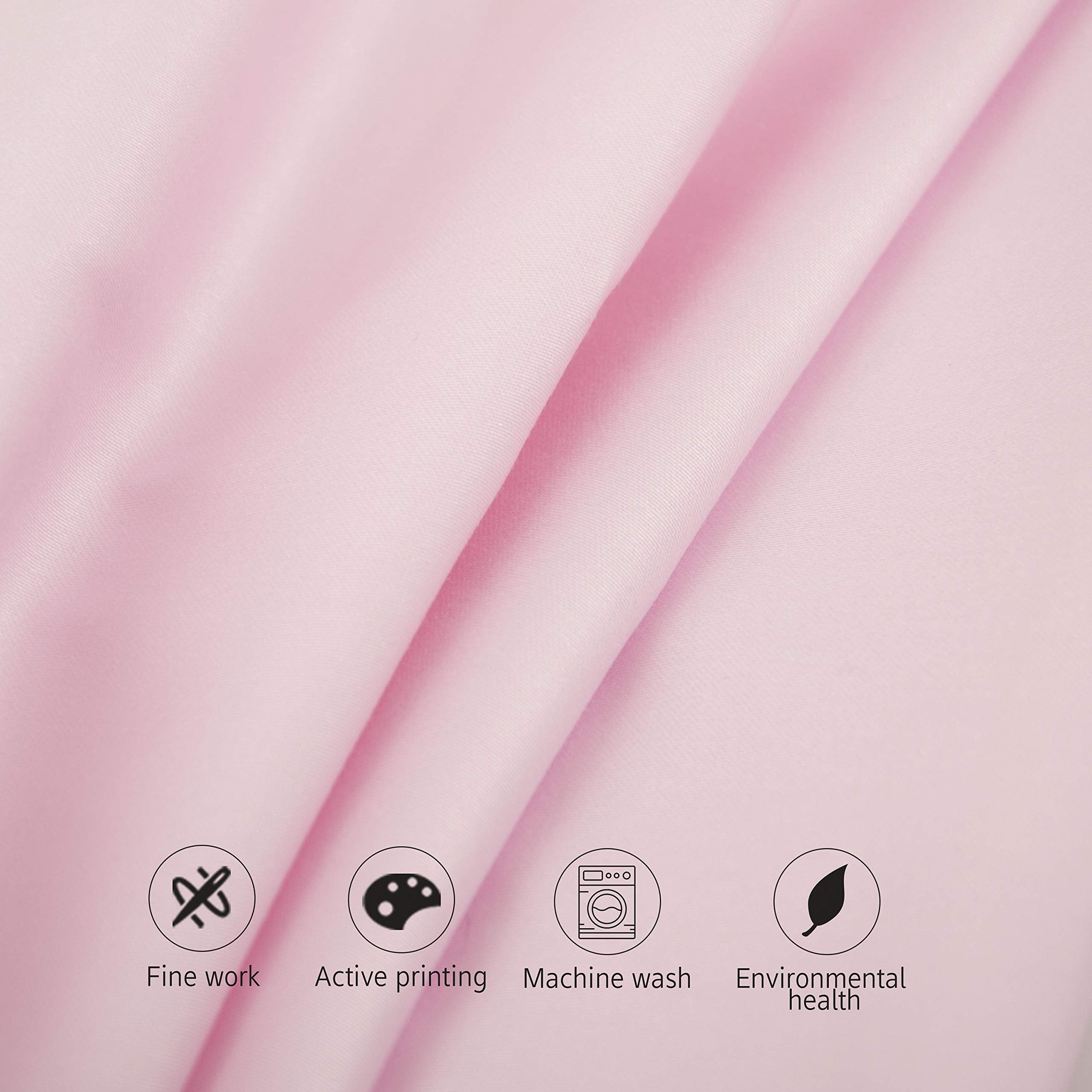 Ntbay Cotton 26X26 Euro Sham Covers - 500 Thread Count Egyptian Cotton Euro Pillow Covers, 2 Pack Super Soft And Breathable 26X26 Pillow Covers, Square Pillow Cases, 26X26 Inches, Pink